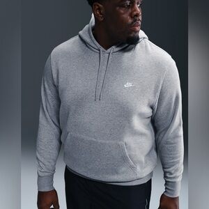 🆕 Nike Club Men's Pullover Fleece Hoodie. “Dark Grey Heather”, 3XL. (FN3859-063)
